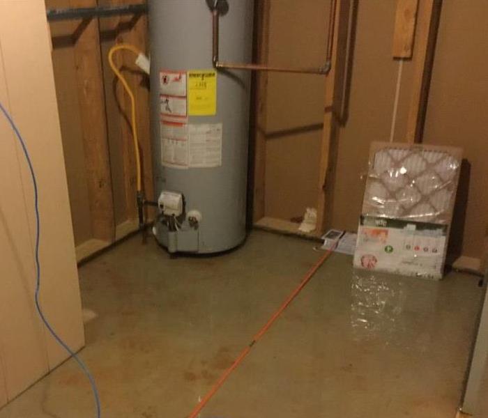 hot water heater leaking in basement