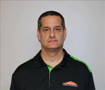 Phillip Amaral Lead Technician at SERVPRO of Marietta West - male employee in front of white wall