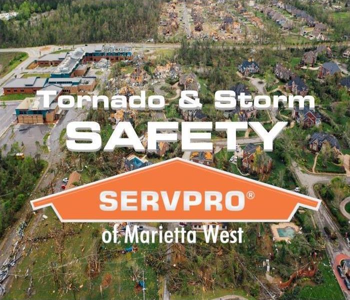 Tornado damaged town - tornado & storm safety
